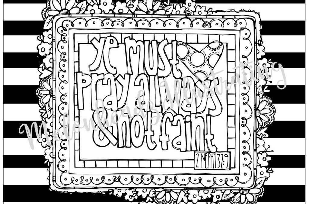FREE Pray Always Coloring Page