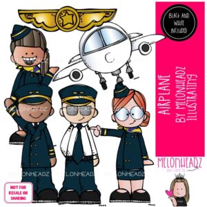 Airplane clip art 1, pilot clip art, flight attendant clip art Mini