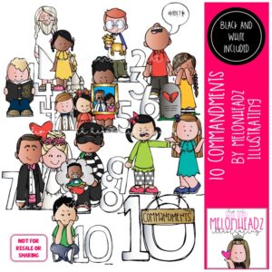 10 Commandments clip art, LDS clip art, Bible clip art COMBO PACK