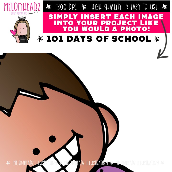 101 Days clip art, 101 Days of School clip art, Dalmatain clip art Mini - Image 3