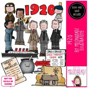 1920 clip art, Lusitania clip art, Historical Figure clip art COMBO PACK