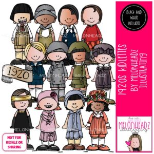 1920 clip art 1920 kidlettes clip art Vintage clip art COMBO PACK