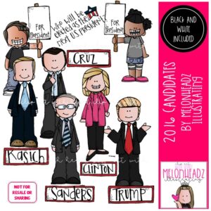 Presidential Candidates clip art 2016 Historical Figures clip art COMBO PACK