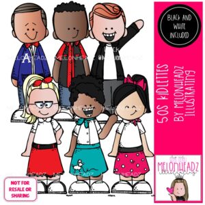 50s kidlettes clip art, 1950 fashion clip art Mini