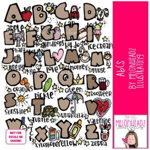 ABCs clip art, Alphabet clip art, Letters clip art COLORED Version