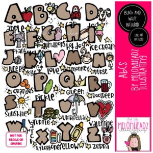 ABCs clip art, Alphabet clip art, Letters clip art COMBO PACK