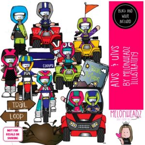ATV UTV Dirt Bike clip art, hobby, outdoor COMBO PACK