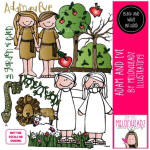 Adam and Eve clip art, Bible clip art COMBO PACK
