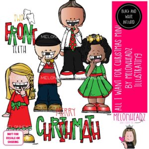 All I want for Christmas is my two front teeth clip art, Christmas clip art Mini