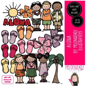 Aloha clip art, Hawaii clip art, Beach clip art COMBO PACK