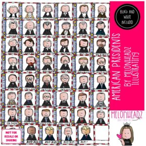 American Presidents clip art, Historical Figures clip art COMBO PACK