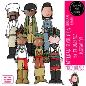 American Revolution clip art, Historical Figures clip art Mini