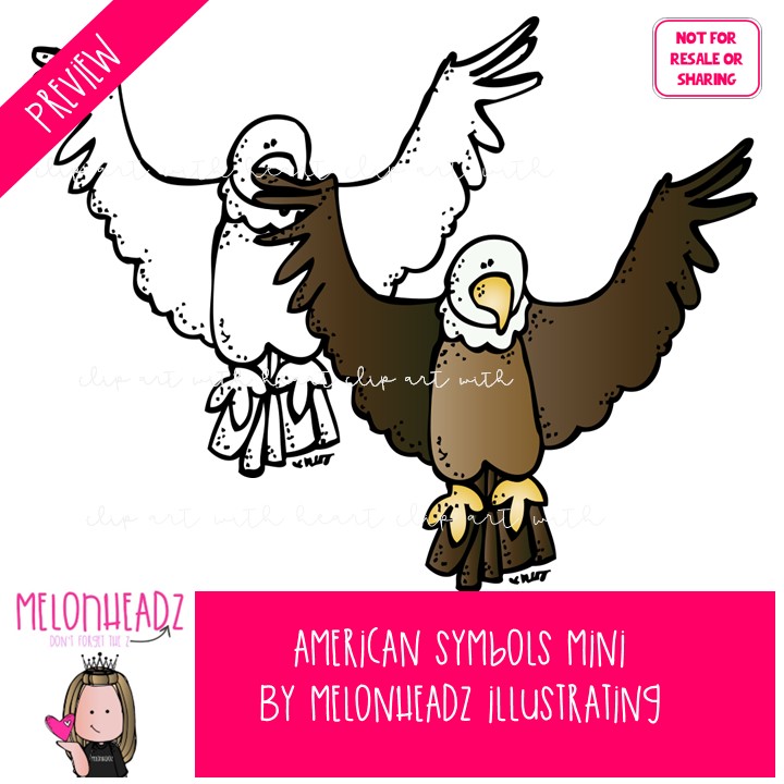 American Symbols clip art, Historical Figures clip art, Statue of Liberty clip art COMBO PACK - Image 2