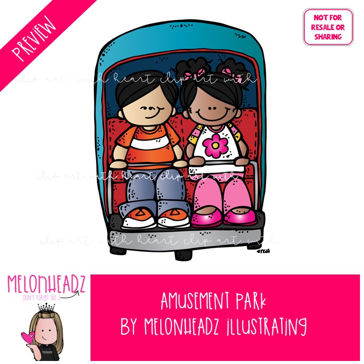 Amusement Park clip art, Carnival Ride clip art COLORED Version - Image 2