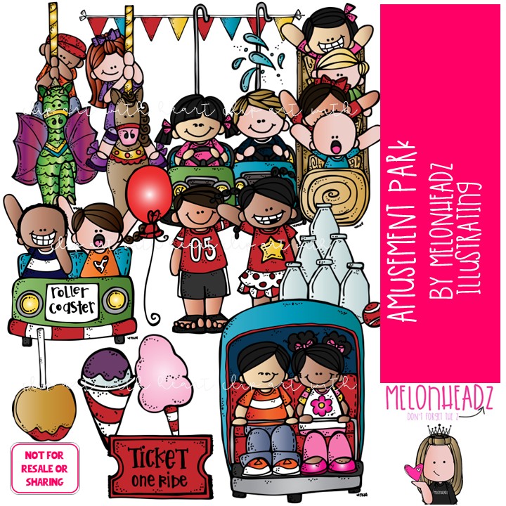 Amusement Park clip art, Carnival Ride clip art COLORED Version