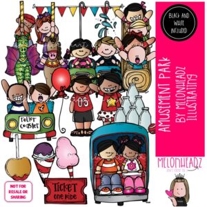 Amusement Park clip art, Carnival Ride clip art COMBO PACK