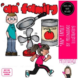 AN family clip art, Word Family clip art Mini