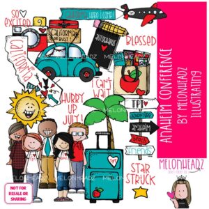 TPT Conference clip art, Anaheim California clip art COLORED Version