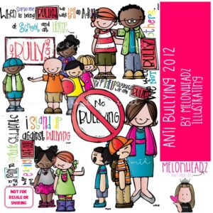 Anti Bullying clip art, Be Kind clip art COLORED Version