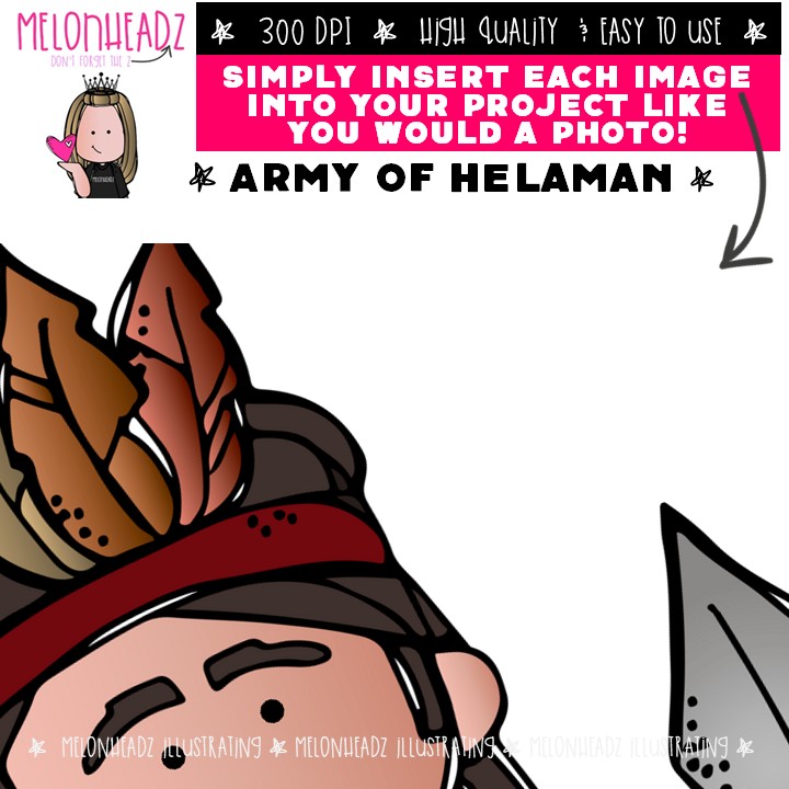 Army of Helaman clip art, Stripling Warriors clip art, LDS clip art Mini - Image 3