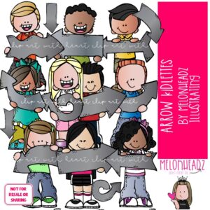 Arrow Kidlettes clip art, Arrow clip art COLORED Version
