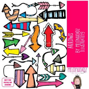 Arrows clip art, Point clip art COLORED Version