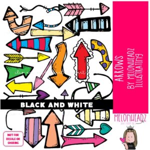 Arrows clip art, Point clip art BLACK AND WHITE