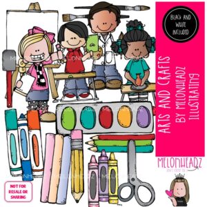 Arts and Crafts clip art, School Supplies clip art, Art Class COMBO PACK