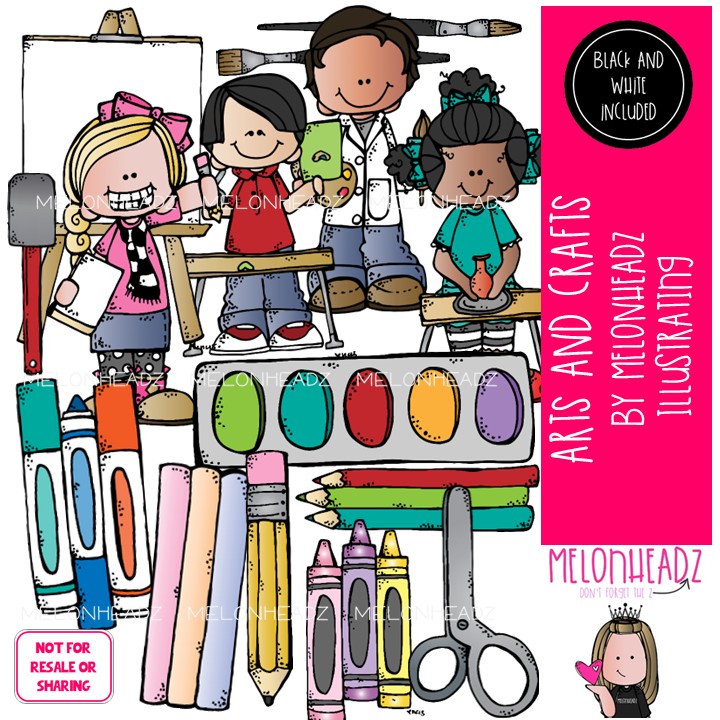Arts and Crafts clip art, School Supplies clip art, Art Class COMBO PACK