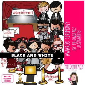 Awards Ceremony clip art, Red Carpet clip art BLACK AND WHITE