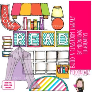 Build a Classroom clip art, Library clip art, Bright clip art COLORED Version