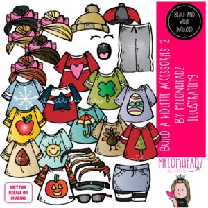 Build a Kidlette clip art Accessories Part 2, Build A Kid clip art COMBO PACK