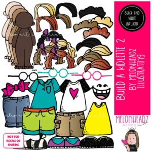 Build a Kidlette clip art Set 2, Build a Kid clip art, Body clip art COMBO PACK