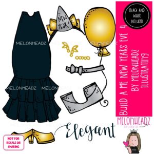 Build a Me clip art 4, New Years Eve Mini