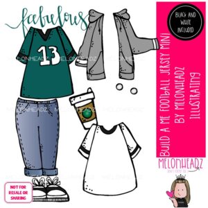 Build a Me clip art, Football Jersey Mini