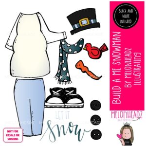 Build a Me clip art, Snowman clip art, Christmas clip art Mini