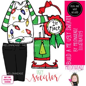 Build a Me clip art, Christmas clip art, Ugly Christmas Sweater clip art Mini