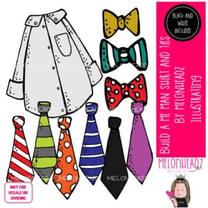 Build a Me Man clip art, Shirt and Ties Mini