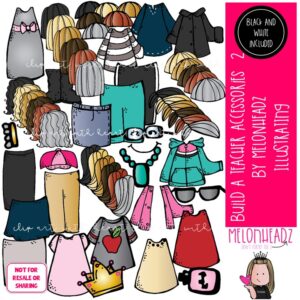 Build a Teacher 2 clip art, Accessories, Me, Clothing COMBO PACK
