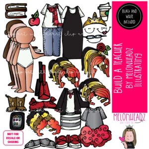Build a Teacher clip art, Me, body COMBO PACK