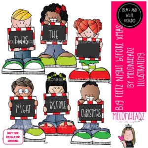 Bigfeetz clip art, Night Before Christmas Mini