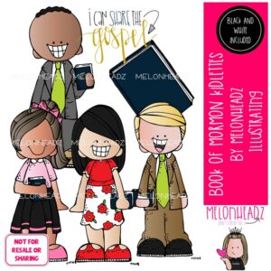 Book of Mormon Kidlettes clip art, LDS Mini