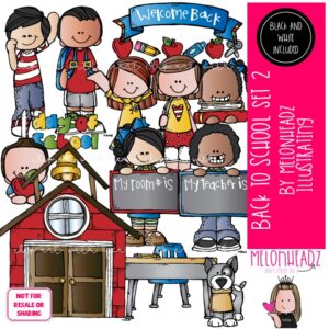 Back to School clip art Set 2, School House clip art COMBO PACK