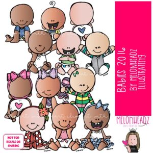 Babies clip art, Family clip art, Infant clip art COLORED Version