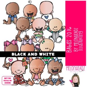 Babies clip art, Family clip art, Infant clip art BLACK AND WHITE