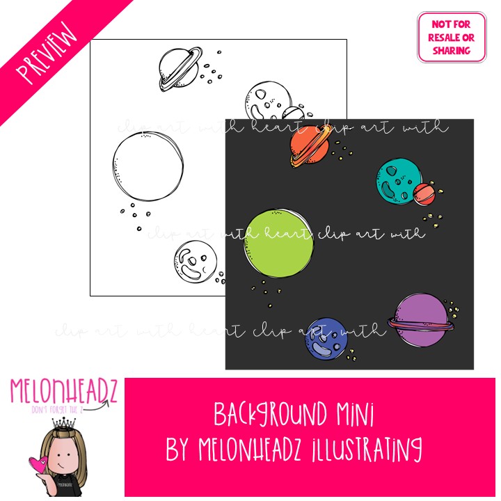 Background clip art, Sky clip art, Space clip art Mini - Image 2