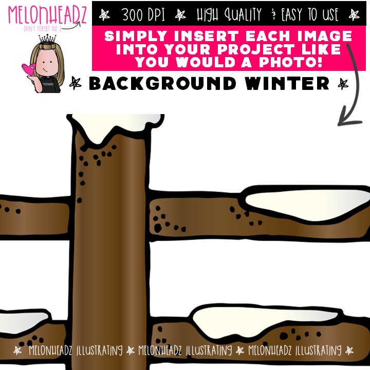 Background clip art, Winter clip art COMBO PACK - Image 3