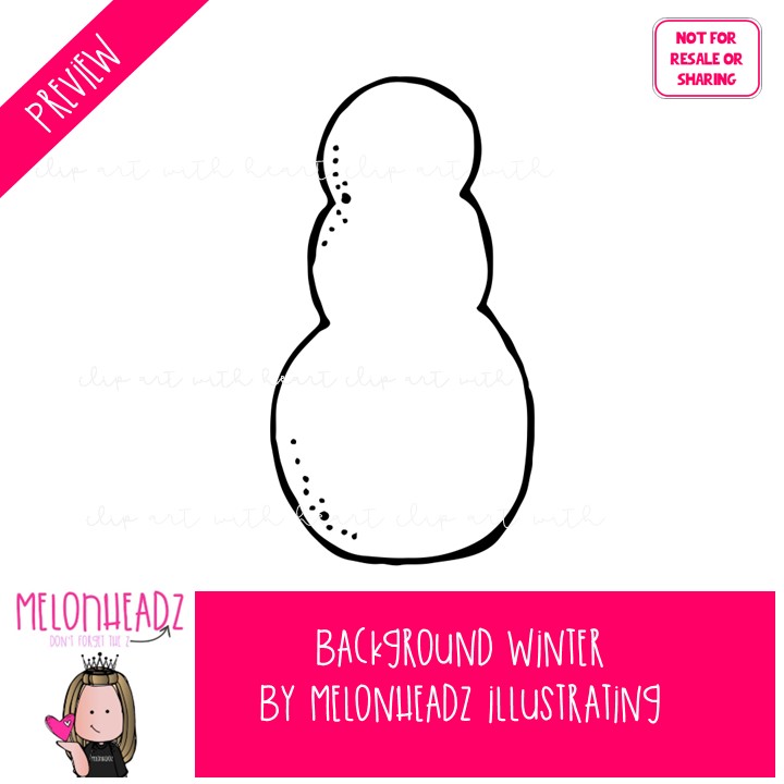 Background clip art, Winter clip art BLACK AND WHITE - Image 2