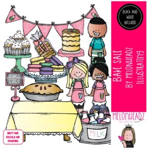 Bake Sale clip art, Fundraiser clip art, Jumble Sale clip art COMBO PACK