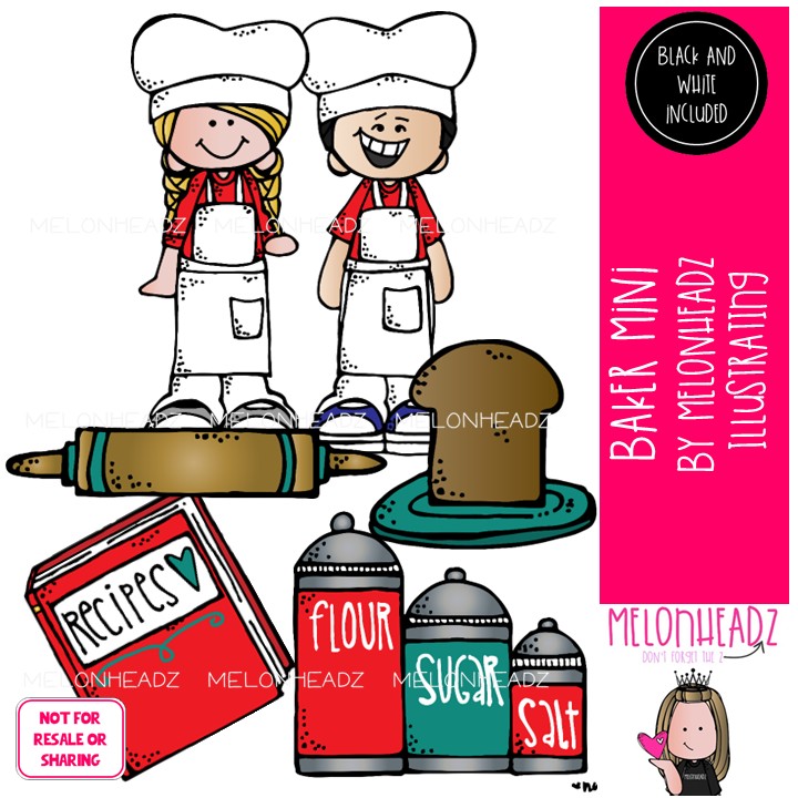 Baker clip art- Mini